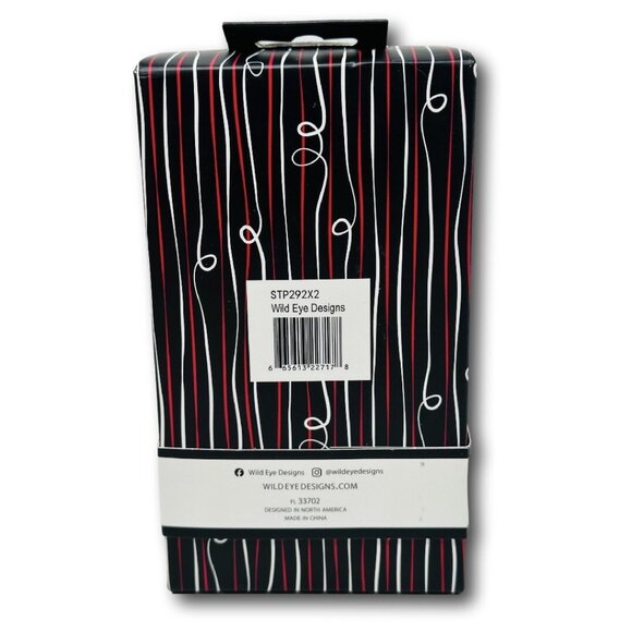 Red Christmas Bow Bottle Stopper Wine Wild Eye Design Stocking Stuffer - Picture 3 of 4